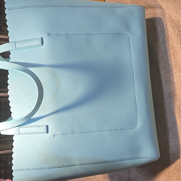 Kate Spade Light Blue Scalloped Tote - Picture 2 of 14
